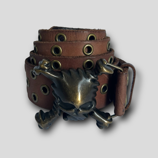 小物 00s archive oakley skull belt brown 00s archive oakley skull belt brown