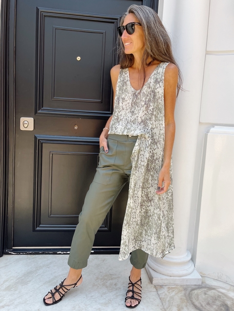 Blusa Barcelona Verde Escote en V
