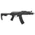 Rifle de airsoft Arcturus AK MOD1 PDW preto com coronha estendida.
