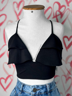 Cropped babado - loja online