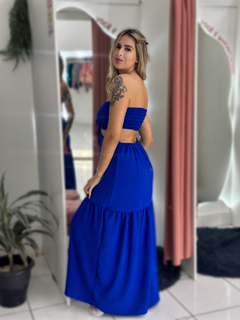 Imagem do Vestido Maragogi Azul Bic Liso