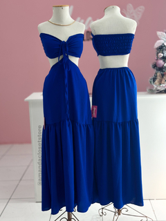 Vestido Maragogi Azul Bic Liso