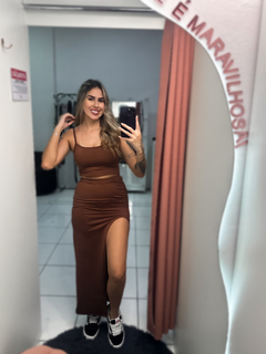 Conjunto Maya caramelo/marrom - suplex com poliamida - comprar online