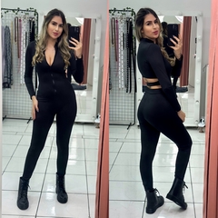 Macacão Gringa preto SUPLEX POWER - Amanda Closet Store