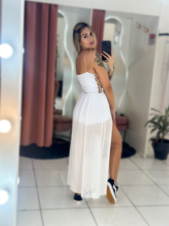 Vestido Nicole branco - comprar online