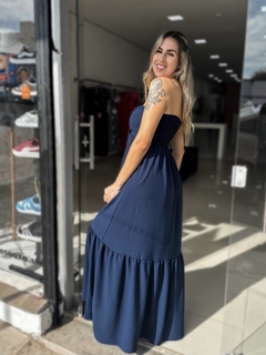 Vestido Trancoso Azul Marinho na internet