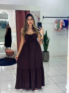 Vestido Trancoso Marrom Café na internet