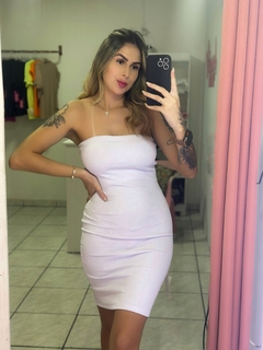 Vestido tubinho 2 formas de usar BRANCO - comprar online