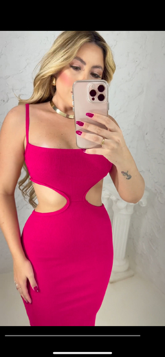 Vestido Malibu rosa pink - ribana - Amanda Closet Store