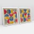 Quadro Decorativo Abstrato Geométrico Bauhaus Design Kit com 2 Quadros - Bimper - Quadros Decorativos