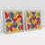 Quadro Decorativo Abstrato Geométrico Bauhaus Design Kit com 2 Quadros