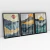 Quadro Decorativo Abstrato Textured Mountains Landscape in Sunset Kit com 3 Quadros