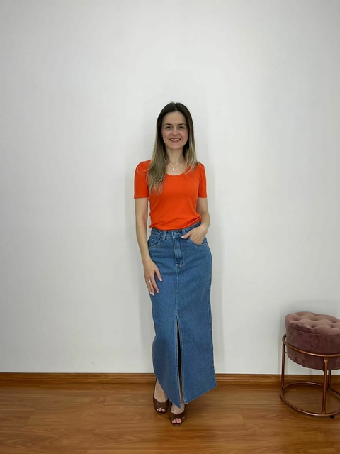 Saia Íris - Jeans