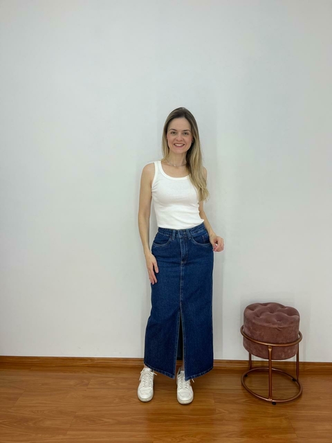 Regata ribana canelada decote U