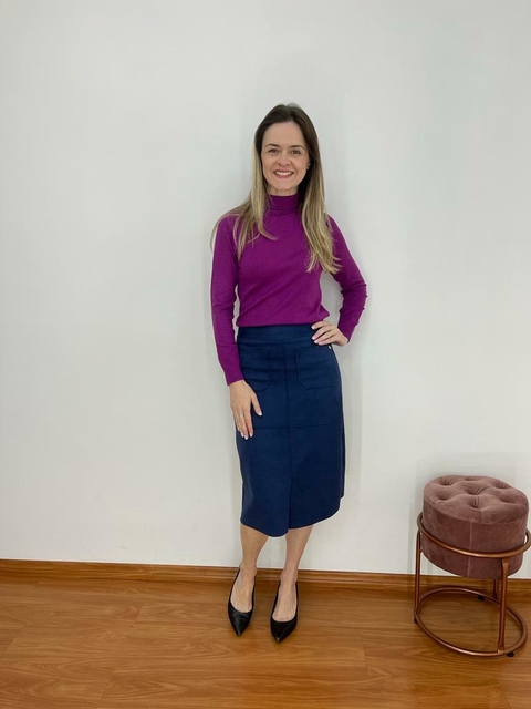 Saia Melinda - Azul Cobalto - comprar online