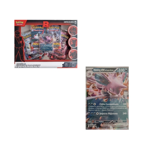 Box Pokémon TCG Coleção Equipe Rocket Nidoking Ex - Copag