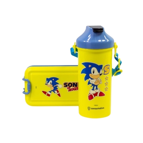 Kit Lunch Box e Garrafa Sonic The Hedgehog Zona Criativa