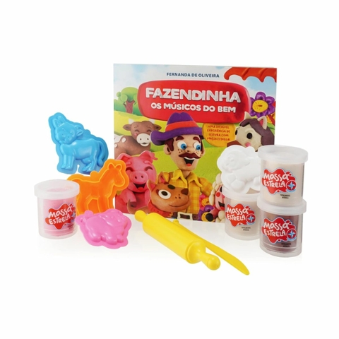Massa Estrela Fazendinha Os Músicos do Bem com 4 Potes 50g