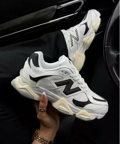 Tênis Casual NB 9060 Unissex Branco Preto