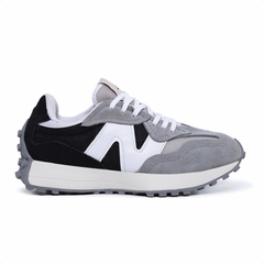 Tênis Casual Masculino NB 327 V1 Cinza Preto na internet