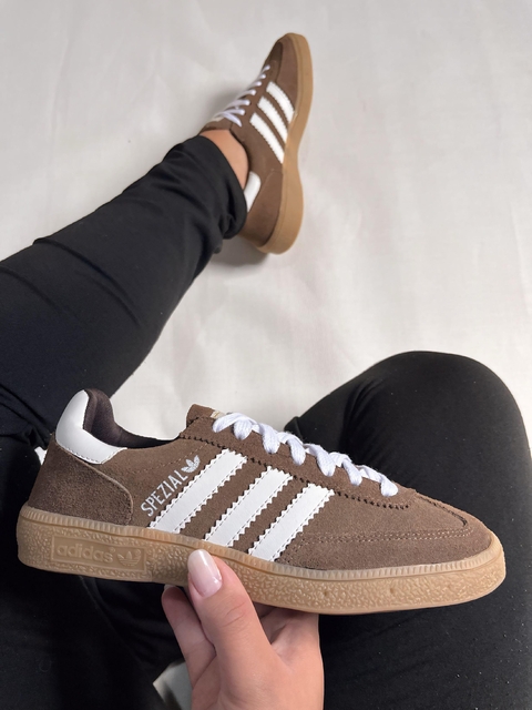 Tênis Casual Adidas Spezial Handball em Couro - Chocolate