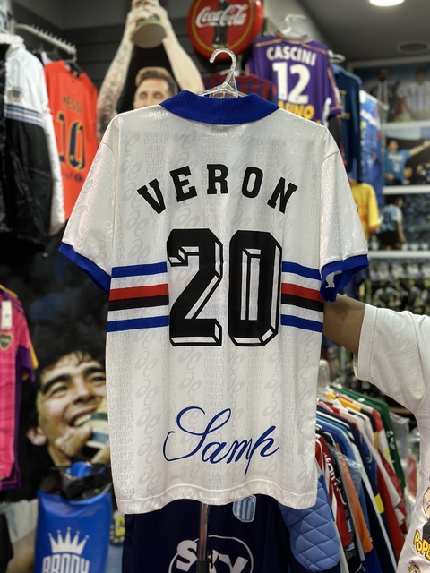 Camiseta Sampdoria Suplente 1996 - 97 Serie A Asics + Numero + Nombre