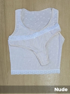 Camiseta en microfibra jacquard con colaless (152170) - Adorate