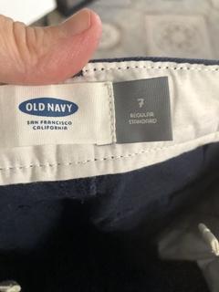 7A | Bermuda azul cargo con elástico en la cintura regulable. OLD NAVY. 7 años. - comprar online