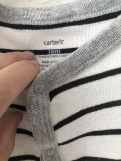 Enterito algodón a rayas con tren. CARTERS. 18 meses. - comprar online