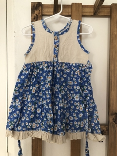 2A | Vestido beige con margaritas. 2 años. - comprar online