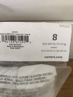 NUEVO- Tres calzoncillos tipo slip de algodón. CARTERS. 8 años. en internet