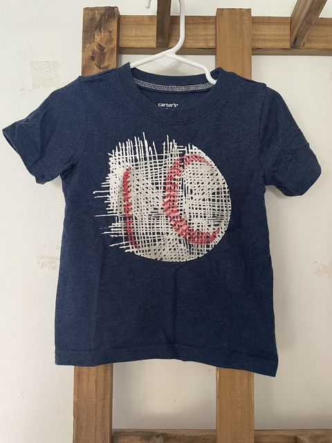 24M | Remera MC azul con pelota. CARTERS. 24 meses.