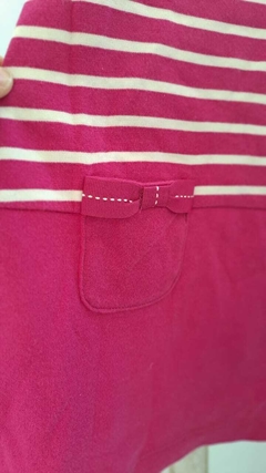 3A | Vestido MC rosa fucsia c/rayas bcas. GEMBOREE. Talle 3 - comprar online