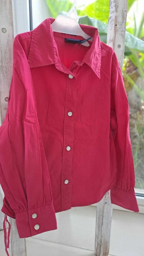 4A | Camisa ML rosa fucsia c/spandex. GAP. Talle XS de niños. 4 años.