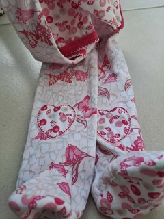 3M | Pijama entero algodón blanco c flores. GdeB. Talle 3 meses - Lo Canto • Moda Circular
