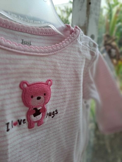 3M | Body ML a rayas rosa y blanco, c osito - CARTERS - Talle 3 meses - comprar online