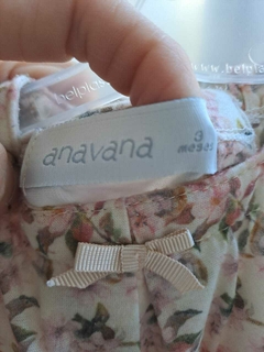 3M | Vestido ML de flores rosa viejo c body blanco - ANAVANA - Talle 3 meses - comprar online
