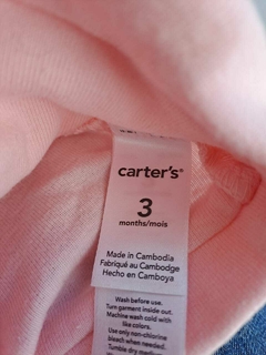 3M | Set: 2 gorritos, hilo blanco c moñitos rosas y algodón rosa c osito. BABY COTTONS/CARTERS - Talle U,3 meses - tienda online
