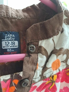 12/18M | Vestido ML en fucsia, amarillo y marrón - ZARA baby - Talle 12 a 18 meses en internet