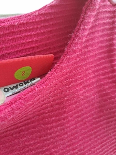 6M | Vestido SM algodón grueso c aplique de flor en lila - OWOKO - 6 meses. en internet