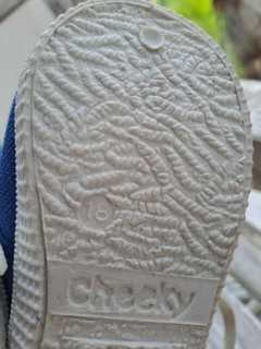 T18 | Zapatillas azules de tela suela goma blanca - CHEEKY - Talle 18 - comprar online