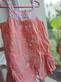 Vestido salmón con escote de flores - BABY COLLOKY - Talle 2 años - comprar online