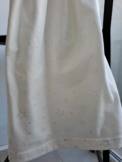 1A | Vestido c bretel blanco de algodón c estrellas plateadas - Talle 1 año - tienda online