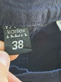 Pantalón semielastizado azul - Talle 38 en internet