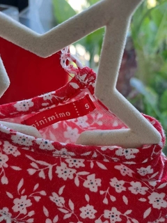 3/6M | Set body SM rojo c flores blancas + pantalón algodón elastizado rojo - MIMO/GRISINO - Talle 3 a 6 meses en internet