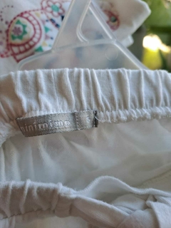 Set X 4 . Tres remeras SM blancas c estampas elefante,flores, mariposa + short blanco - MIMO/CHEEKY - Talle 3 a 6 meses en internet