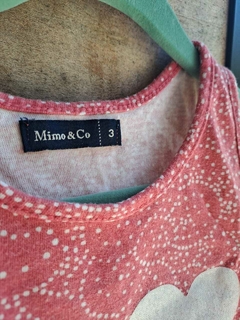 2/3A | Remera musculosa salmón c lunares blancos "LOVE" - MIMO - Talle 3 años - comprar online