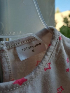 6/9M | Vestido SM de algodón c body interno c estrellitas rosa fluo - mini MIMO - Talle M (6a9 meses) en internet