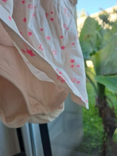 6/9M | Vestido SM de algodón c body interno c estrellitas rosa fluo - mini MIMO - Talle M (6a9 meses) - comprar online