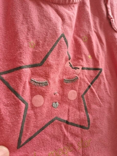 6M | Set remera MC rosa c estrella + short jean c cintura elástica dorada - IN EXTENSO - Talle 6 meses - comprar online